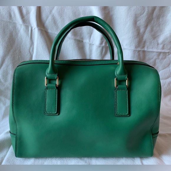 BCBG Max Azria Emerald Green Satchel “Audrey” Handbag with Handles and strap. - Picture 9 of 9